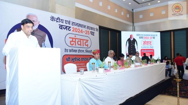 04 Aug 2024 – Hon’ble Union Minister Shri Bhupender Yadav Ji attended BIIA’s budget meet; announced ₹350 Cr DPR approval to solve Bhiwadi’s storm water drainage issues.