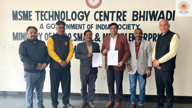 18 Dec 2025 – BIIA signed an MoU with MSME Technology Centre, Bhiwadi to promote technology upgradation, skill development and training initiatives for strengthening MSMEs.